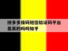 关于拼多多接码短信验证码平台是真的吗吗知乎的信息