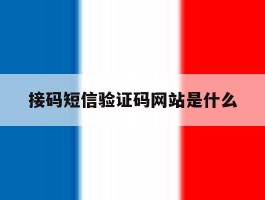 接码短信验证码网站是什么