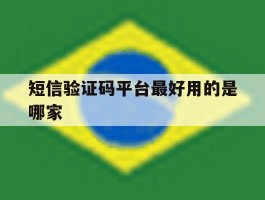 短信验证码平台最好用的是哪家