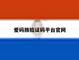 爱码族验证码平台官网