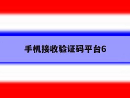 手机接收验证码平台6