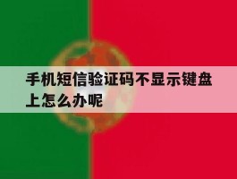 手机短信验证码不显示键盘上怎么办呢