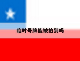 临时号牌能被拍到吗