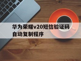 华为荣耀v20短信验证码自动复制程序