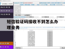 短信验证码接收不到怎么办理业务