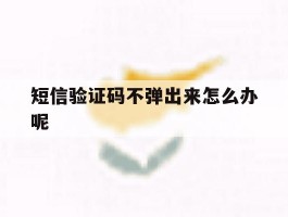 短信验证码不弹出来怎么办呢
