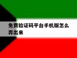 免费验证码平台手机版怎么弄出来