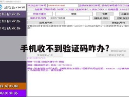 手机收不到验证码咋办?
