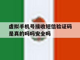 虚拟手机号接收短信验证码是真的吗吗安全吗的简单介绍