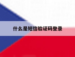 什么是短信验证码登录