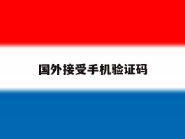 国外接受手机验证码