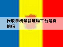 代收手机号验证码平台是真的吗