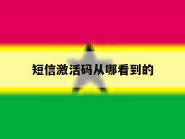 短信激活码从哪看到的