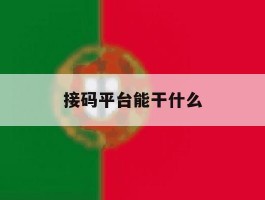 接码平台能干什么