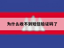 为什么收不到短信验证码了