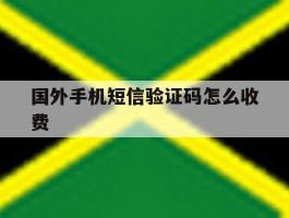 国外手机短信验证码怎么收费