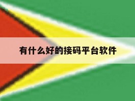 有什么好的接码平台软件