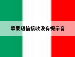 苹果短信接收没有提示音
