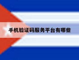 手机验证码服务平台有哪些