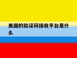 美国的验证码接收平台是什么