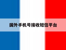 国外手机号接收短信平台