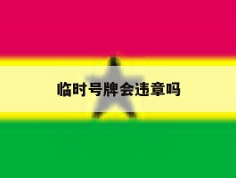 临时号牌会违章吗