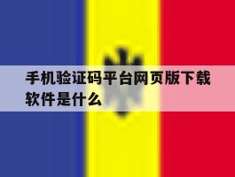 手机验证码平台网页版下载软件是什么