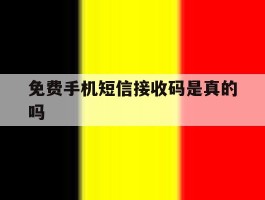 免费手机短信接收码是真的吗
