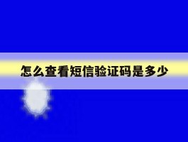 怎么查看短信验证码是多少