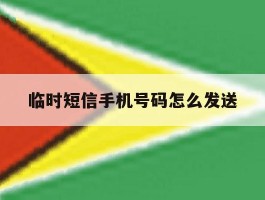 临时短信手机号码怎么发送