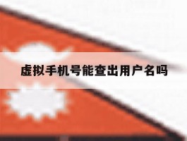 虚拟手机号能查出用户名吗