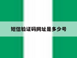 短信验证码网址是多少号