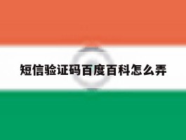 短信验证码百度百科怎么弄