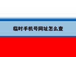临时手机号网址怎么查