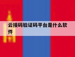 云接码验证码平台是什么软件