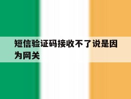 短信验证码接收不了说是因为网关