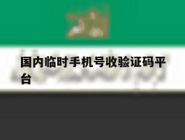 国内临时手机号收验证码平台
