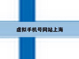虚拟手机号网站上海