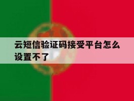 云短信验证码接受平台怎么设置不了