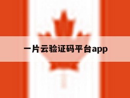 一片云验证码平台app