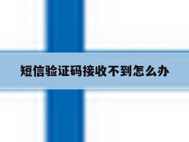 短信验证码接收不到怎么办