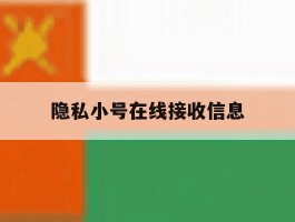 隐私小号在线接收信息