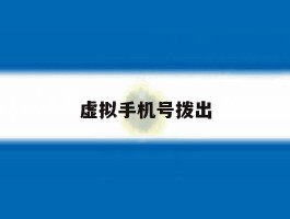 虚拟手机号拨出