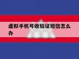 虚拟手机号收验证短信怎么办