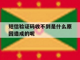 短信验证码收不到是什么原因造成的呢