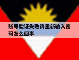账号验证失败请重新输入密码怎么回事