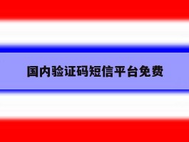 国内验证码短信平台免费
