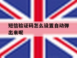 短信验证码怎么设置自动弹出来呢