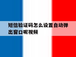 短信验证码怎么设置自动弹出窗口呢视频