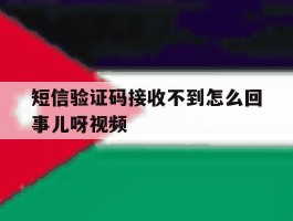 包含短信验证码接收不到怎么回事儿呀视频的词条